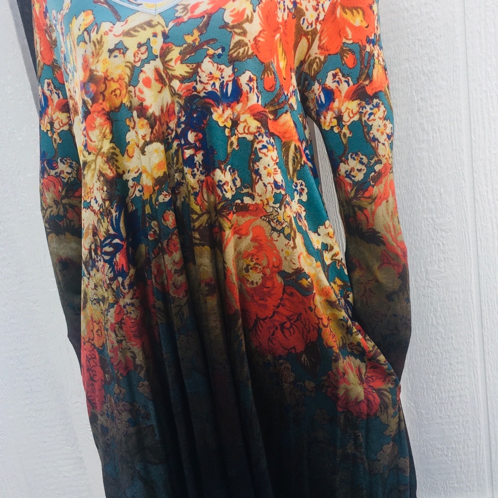 Vintage Free People Printed Relaxed & Flawy Mini Dress - Picture 5 of 6